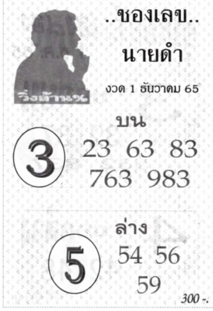 เลขนายดำ 1/12/65