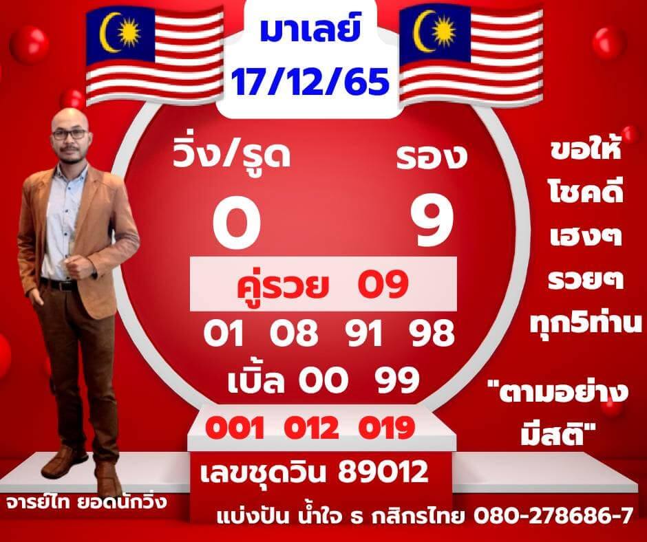 หวยมาเลย์วันนี้ 17/12/65 ชุดที่ 5