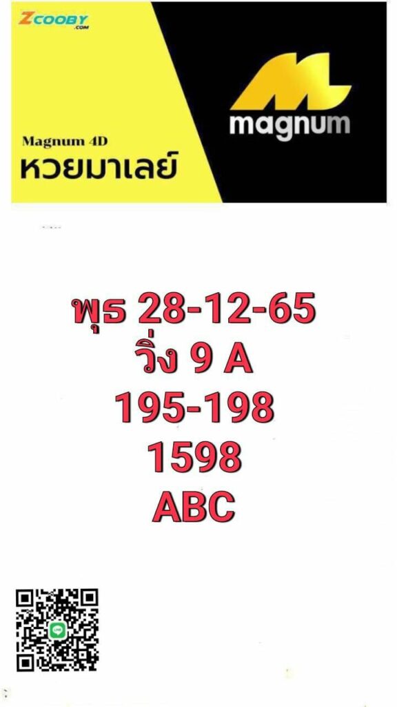 หวยมาเลย์วันนี้ 28/12/65 ชุดที่ 3