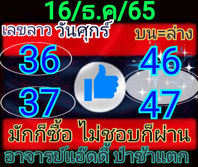 แนวทางหวยลาว 16/12/65 ชุดที่ 8