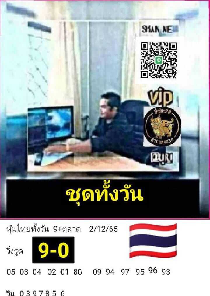 หวยหุ้นวันนี้ 2/12/65 ชุดที่ 9