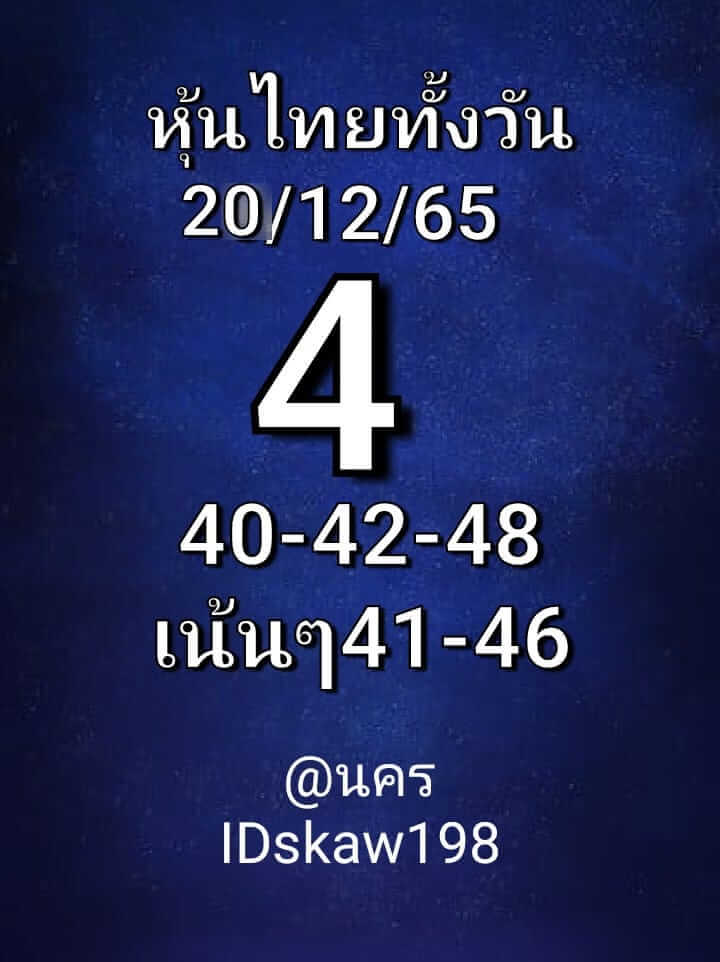 หวยหุ้นวันนี้ 20/12/65 ชุดที่ 3