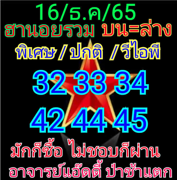 แนวทางหวยฮานอย 16/12/65 ชุดที่ 7