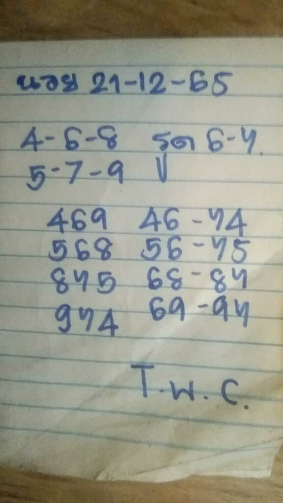 แนวทางหวยฮานอย 21/12/65 ชุดที่ 6