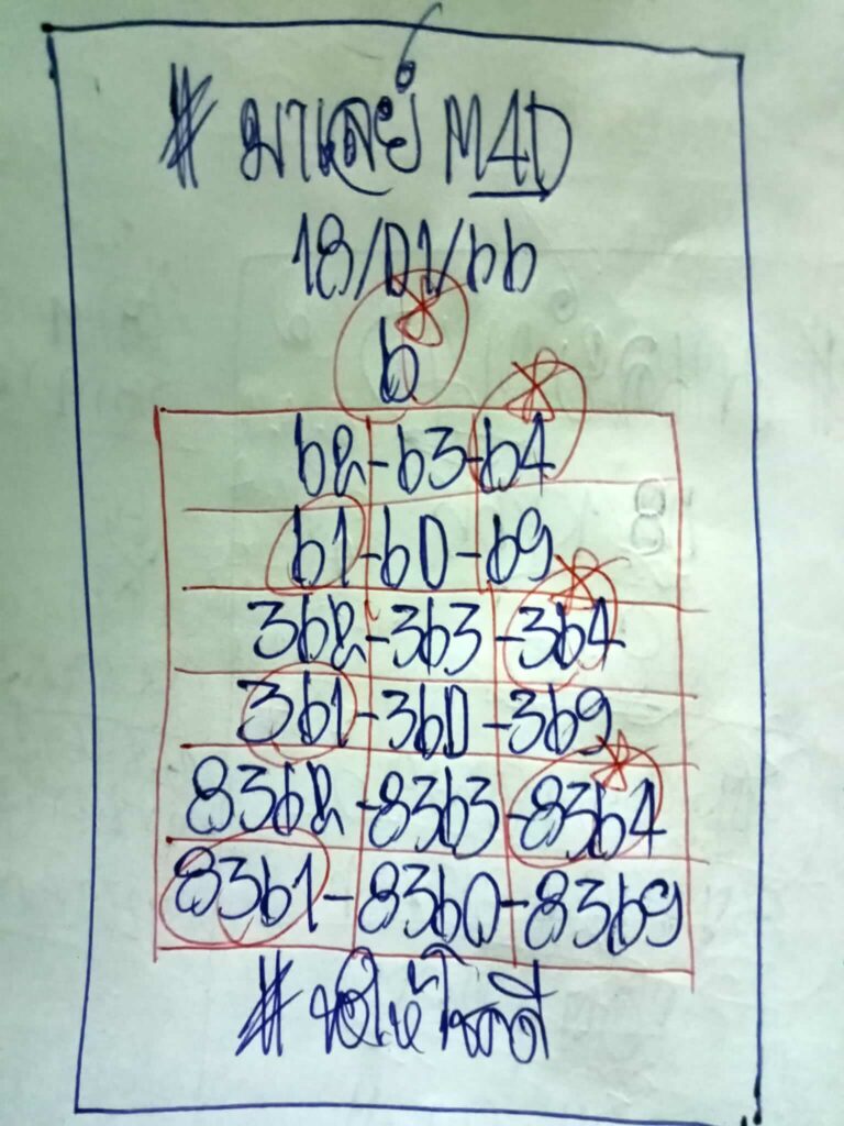 หวยมาเลย์วันนี้ 18/1/66 ชุดที่ 6