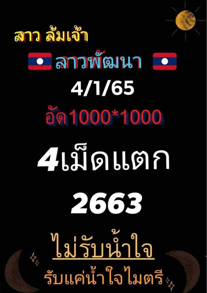 แนวทางหวยลาว 4/1/66 ชุดที่ 3