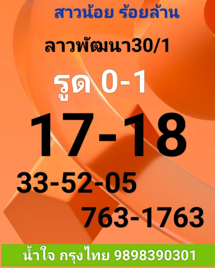 แนวทางหวยลาว 30/1/66 ชุดที่ 8