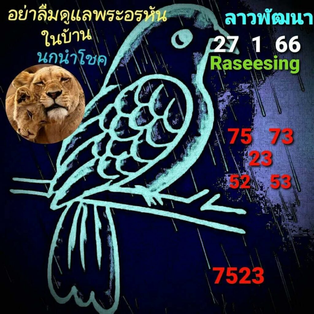 แนวทางหวยลาว 27/1/66 ชุดที่ 9