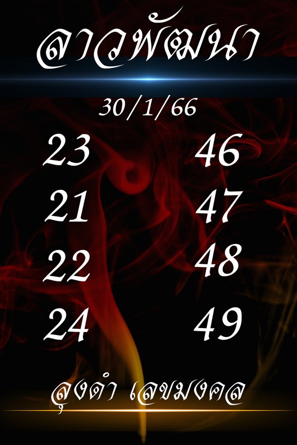 แนวทางหวยลาว 30/1/66 ชุดที่ 9