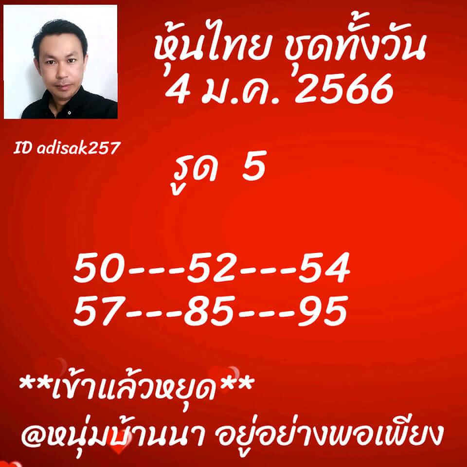 หวยหุ้นวันนี้ 4/1/66 ชุดที่ 10