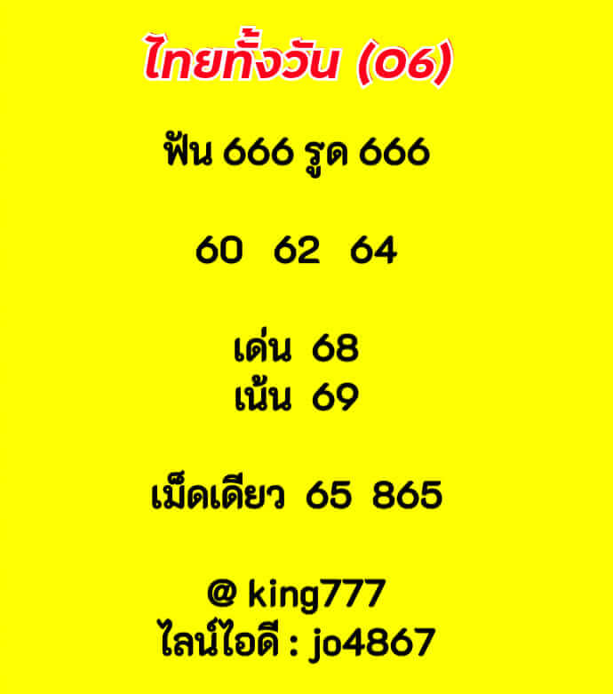 หวยหุ้นวันนี้ 6/1/66 ชุดที่ 6