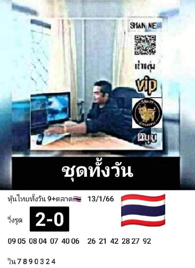 หวยหุ้นวันนี้ 13/1/66 ชุดที่ 10