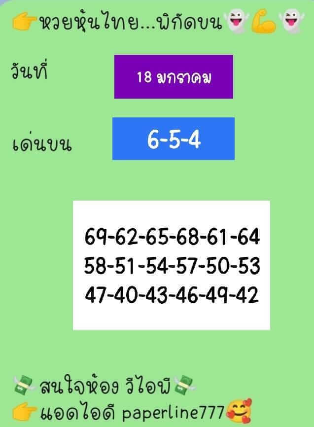 หวยหุ้นวันนี้ 18/1/66 ชุดที่ 3