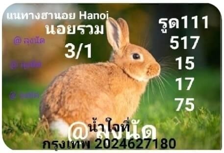 แนวทางหวยฮานอย 3/1/66 ชุดที่ 10