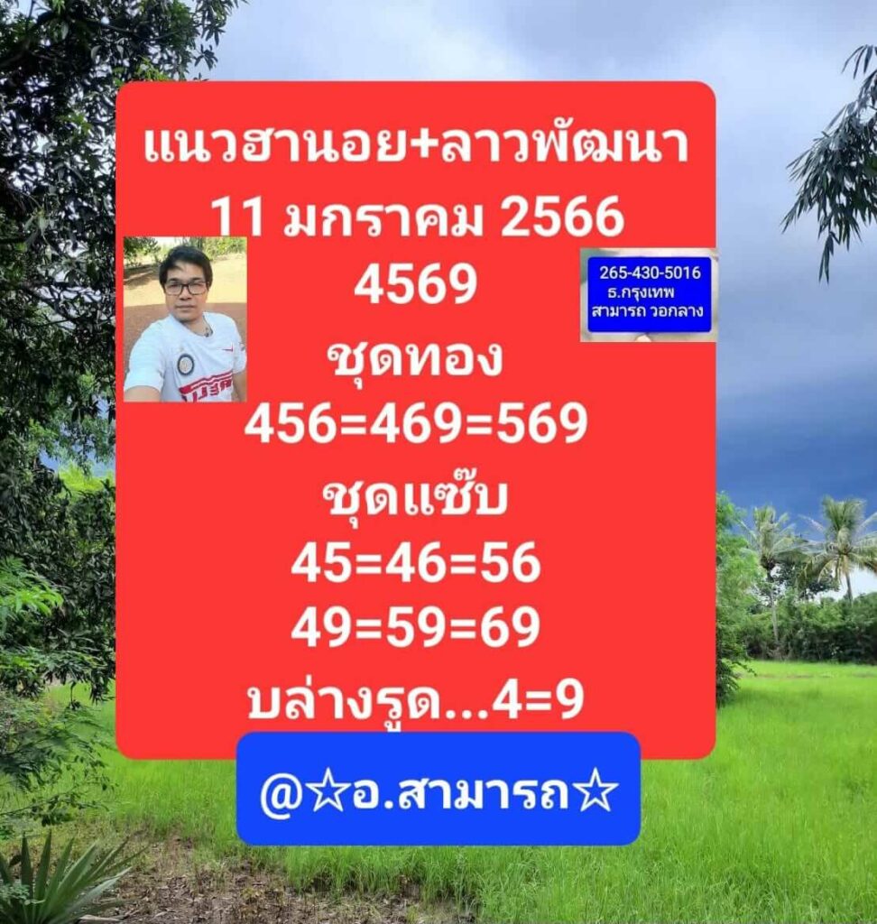 แนวทางหวยฮานอย 11/1/66 ชุดที่ 3