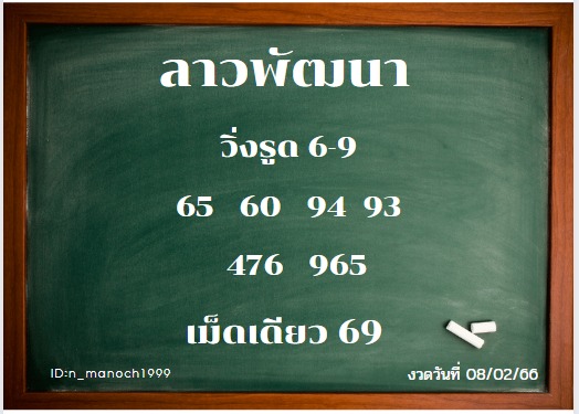 แนวทางหวยลาว 8/2/66 ชุดที่ 2