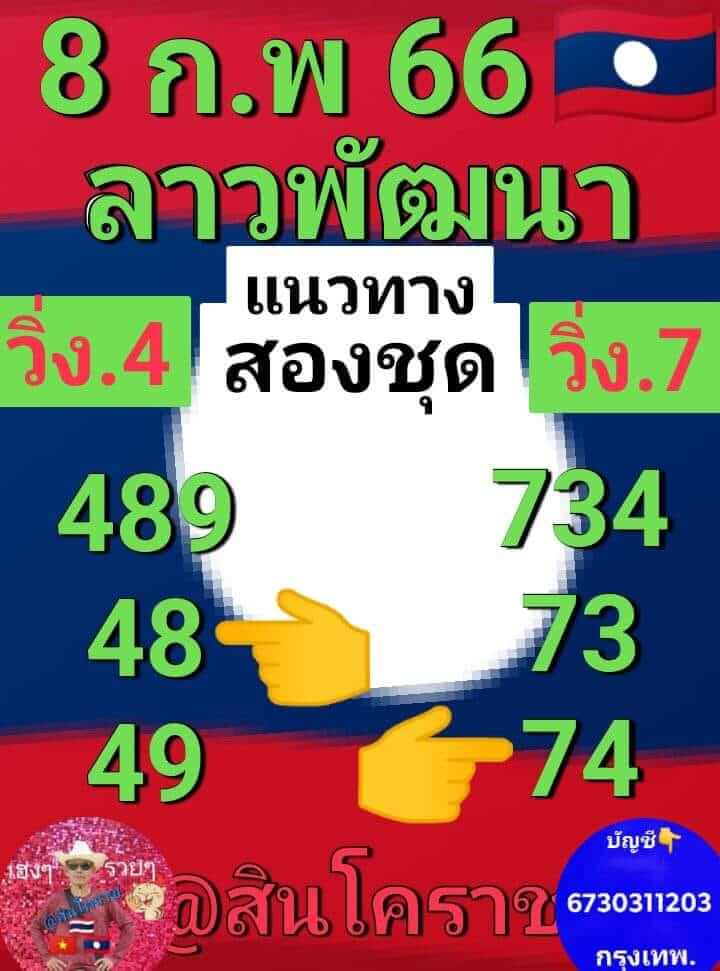 แนวทางหวยลาว 8/2/66 ชุดที่ 3