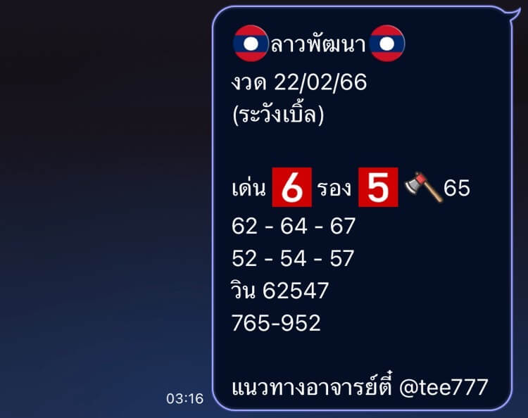 แนวทางหวยลาว 22/2/66 ชุดที่ 4