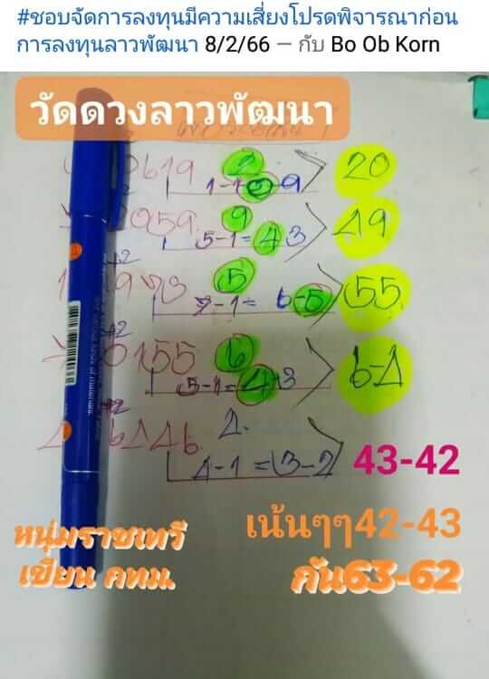 แนวทางหวยลาว 8/2/66 ชุดที่ 5