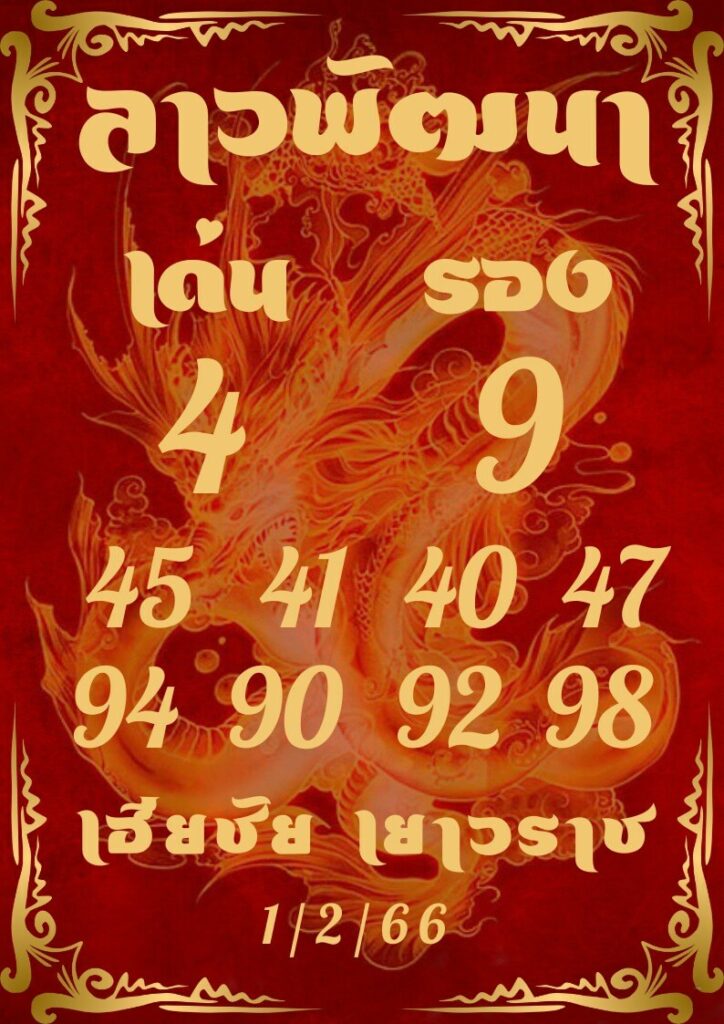 แนวทางหวยลาว 1/2/66 ชุดที่ 5