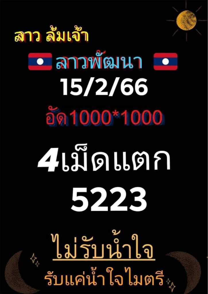 แนวทางหวยลาว 15/2/66 ชุดที่ 7