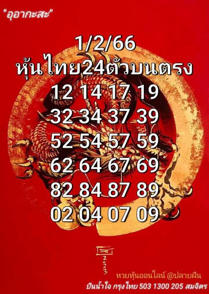 หวยหุ้นวันนี้ 1/2/66 ชุดที่ 10