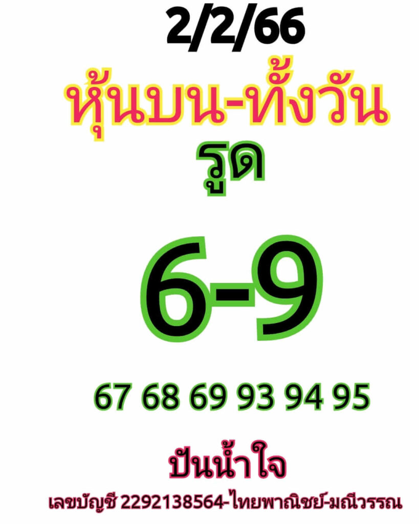 หวยหุ้นวันนี้ 2/2/66 ชุดที่ 5