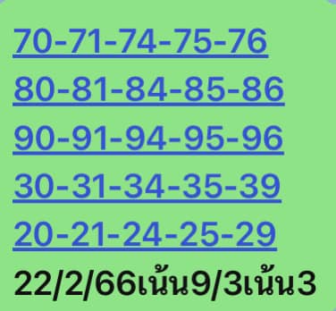 หวยหุ้นวันนี้ 22/2/66 ชุดที่ 5