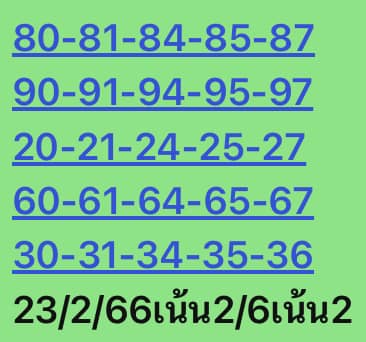 หวยหุ้นวันนี้ 23/2/66 ชุดที่ 8