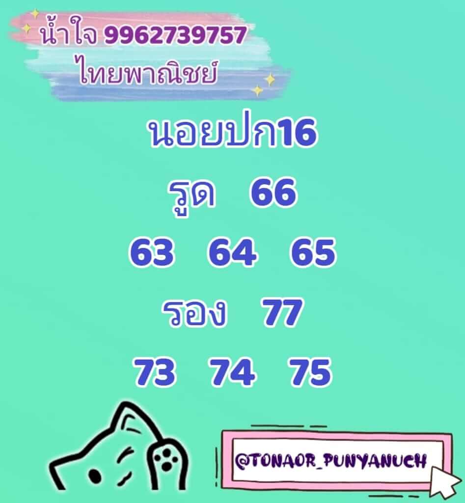 แนวทางหวยฮานอย 16/2/66 ชุดที่ 10