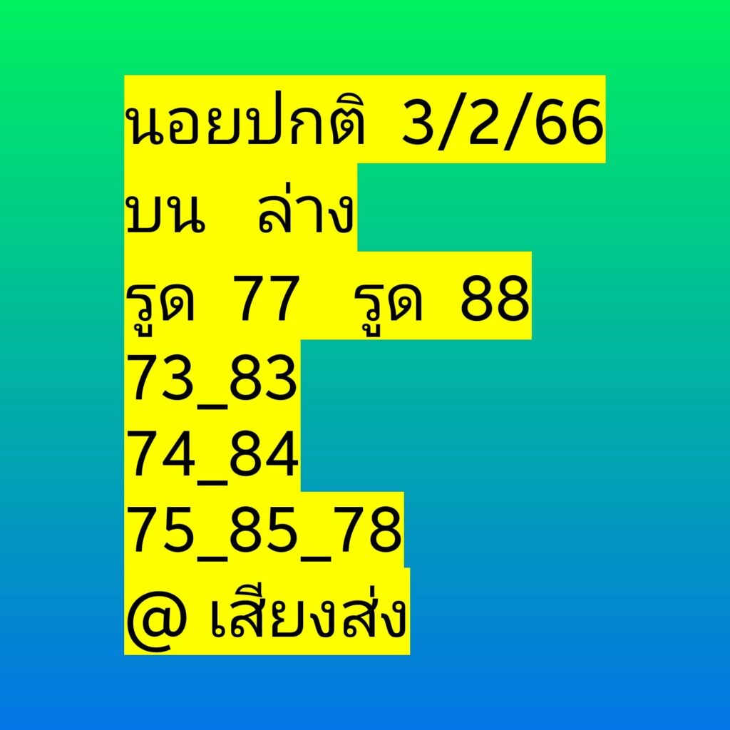 แนวทางหวยฮานอย 3/2/66 ชุดที่ 10