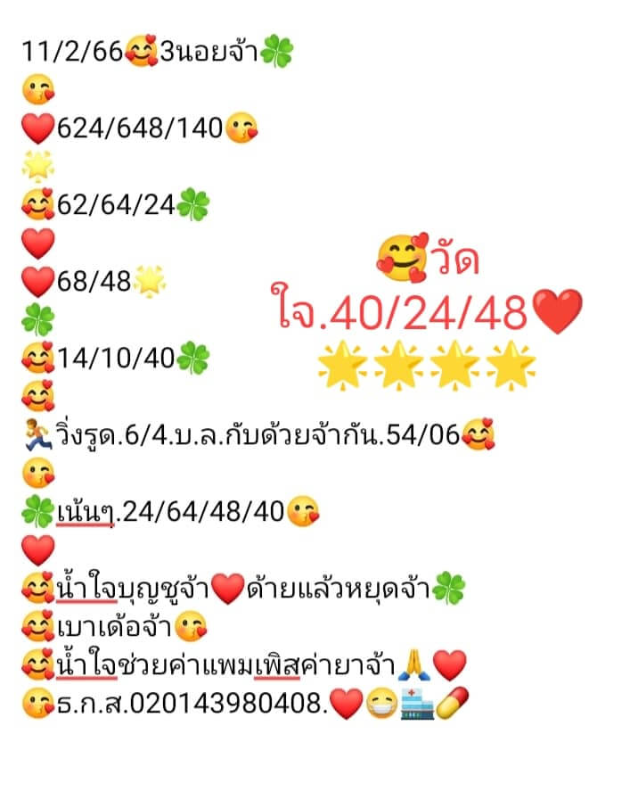 แนวทางหวยฮานอย 11/2/66 ชุดที่ 2