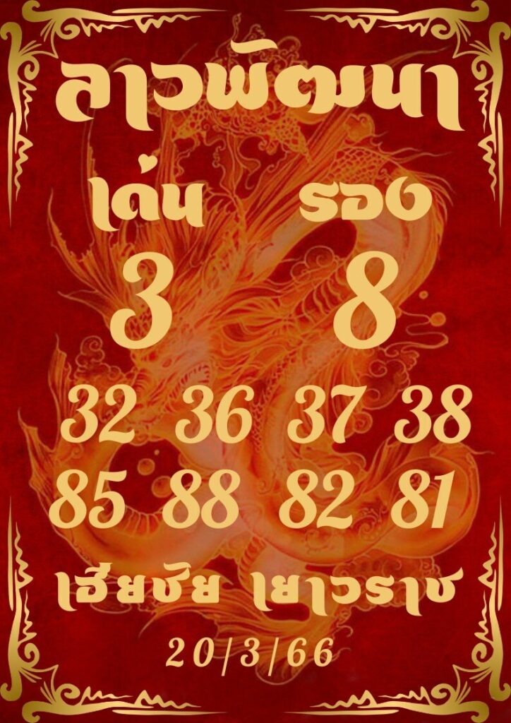 แนวทางหวยลาว 20/3/66 ชุดที่ 3