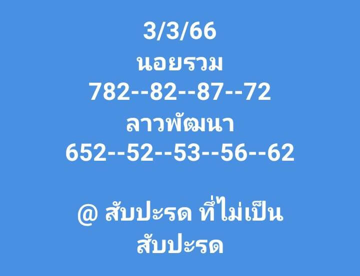 แนวทางหวยลาว 3/3/66 ชุดที่ 9