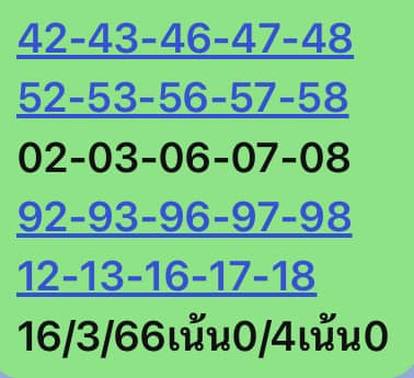 หวยหุ้นวันนี้ 16/3/66 ชุดที่ 1