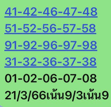 หวยหุ้นวันนี้ 21/3/66 ชุดที่ 3