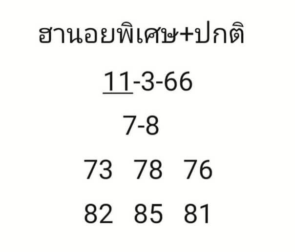 แนวทางหวยฮานอย 11/3/66 ชุดที่ 8