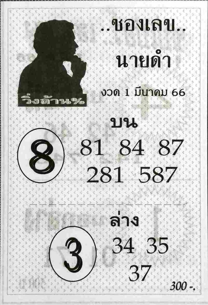 เลขนายดำ 1/3/66