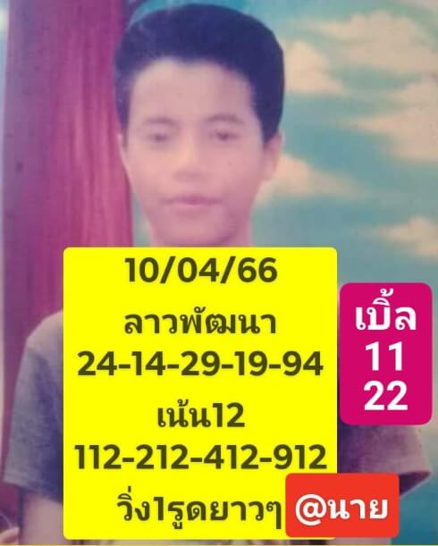 แนวทางหวยลาว 10/4/66 ชุดที่ 1