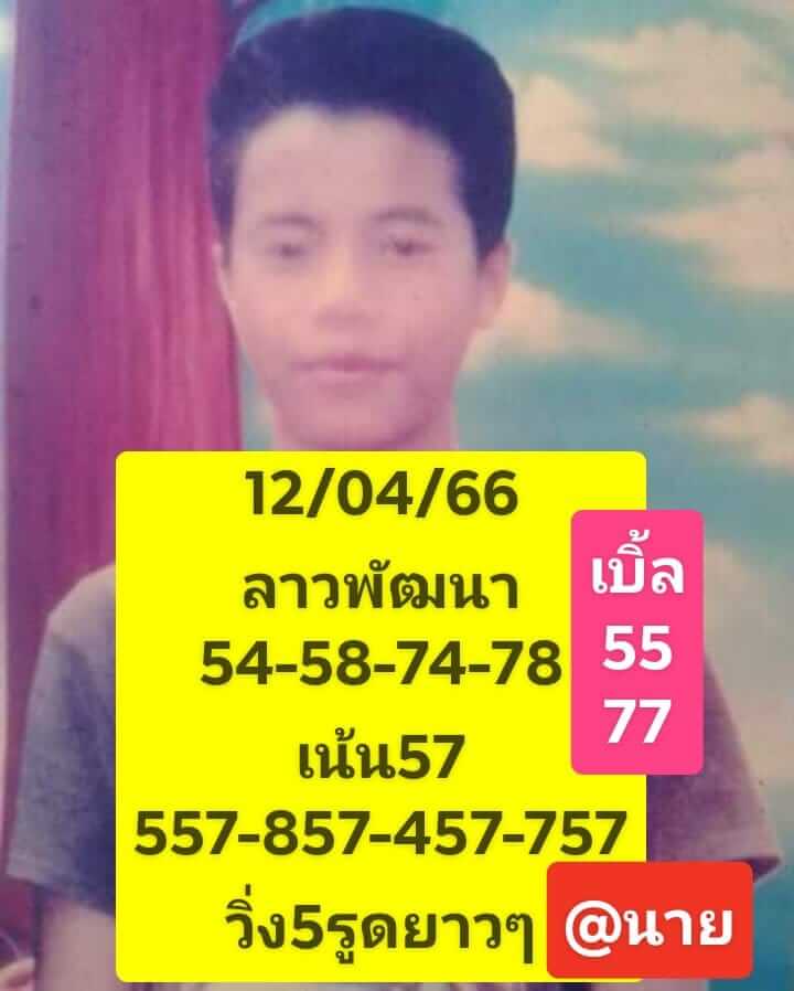 แนวทางหวยลาว 12/4/66 ชุดที่ 2