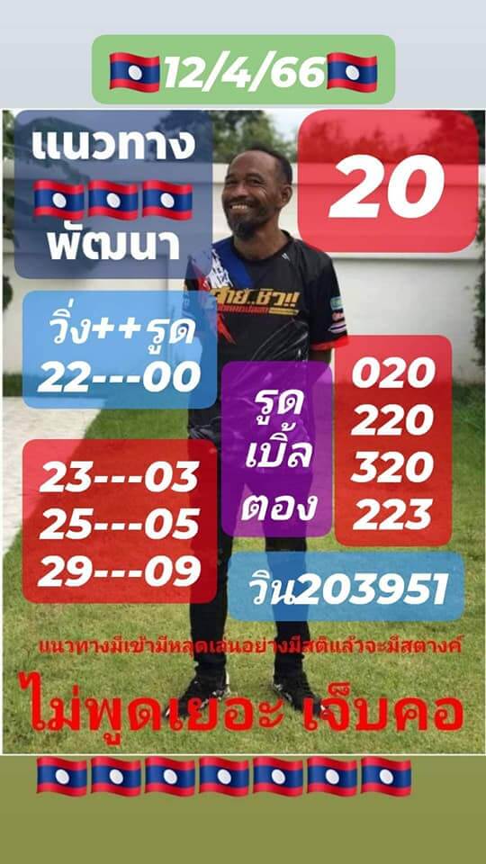 แนวทางหวยลาว 12/4/66 ชุดที่ 5