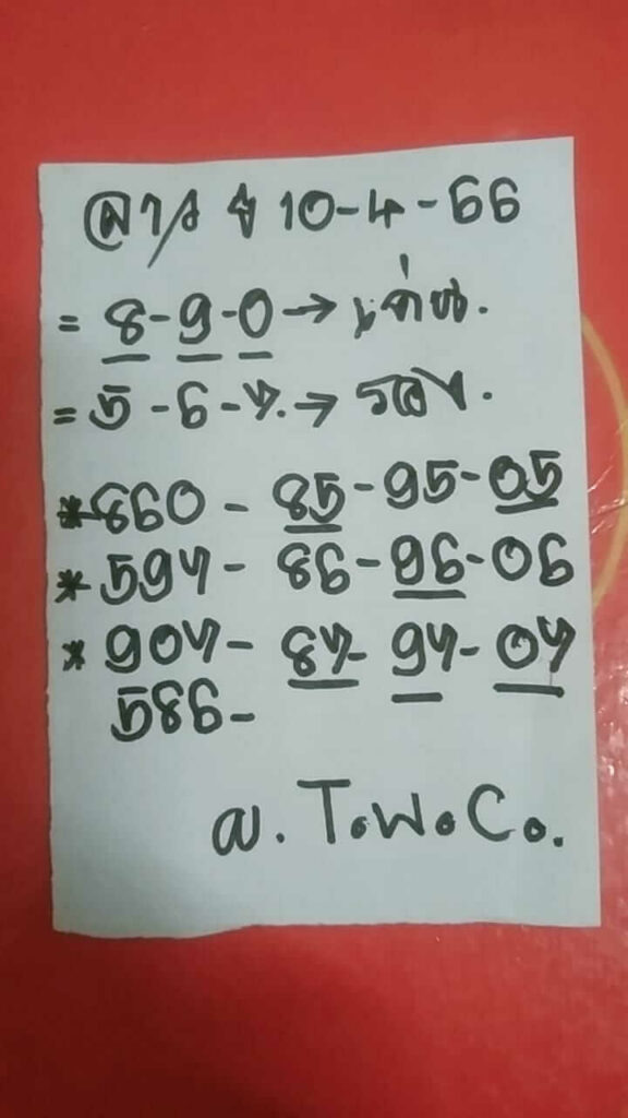 แนวทางหวยลาว 10/4/66 ชุดที่ 6