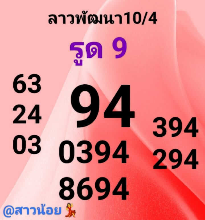 แนวทางหวยลาว 10/4/66 ชุดที่ 7