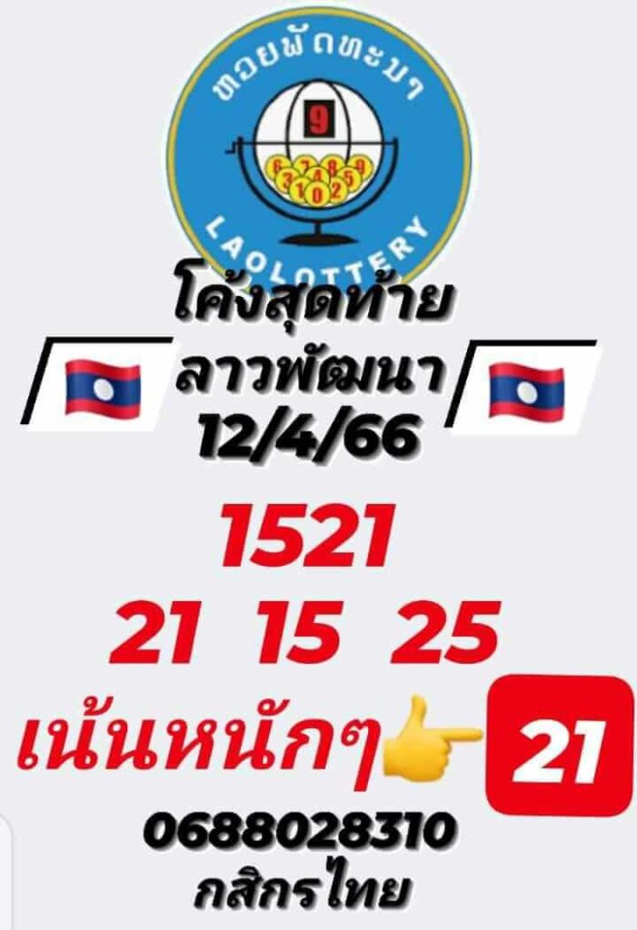 แนวทางหวยลาว 12/4/66 ชุดที่ 9