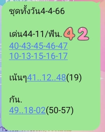 หวยหุ้นวันนี้ 4/4/66 ชุดที่ 8