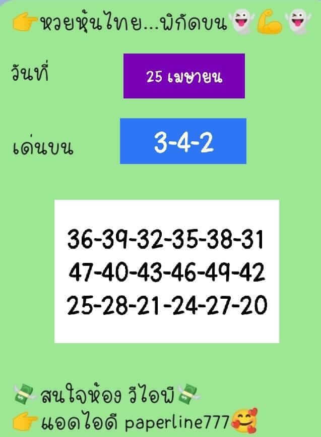 หวยหุ้นวันนี้ 25/4/66 ชุดที่ 9