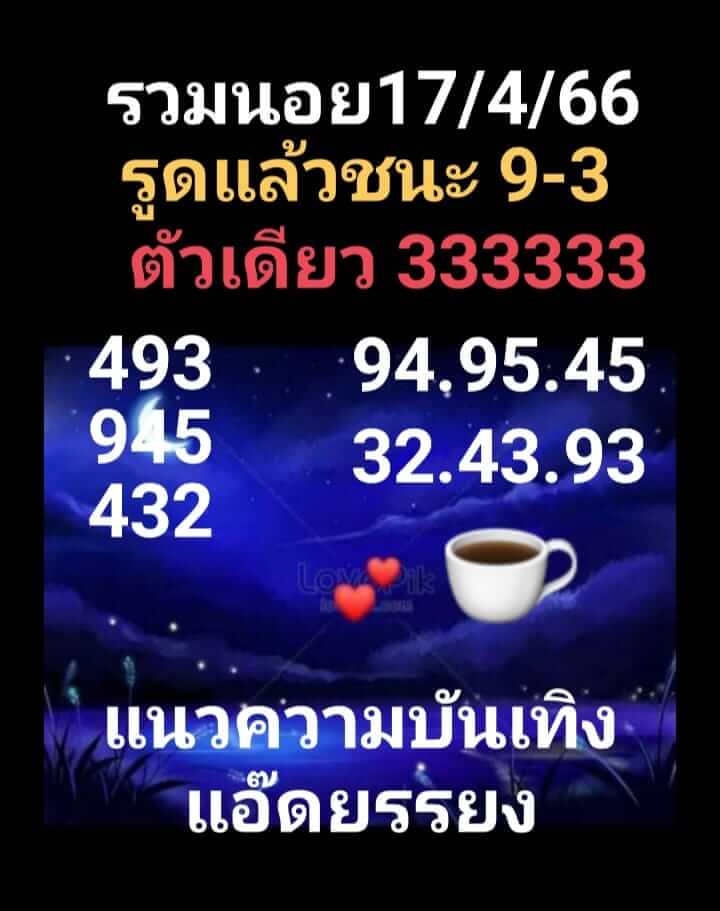 แนวทางหวยฮานอย 17/4/66 ชุดที่ 10