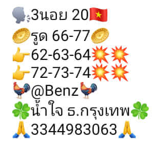 แนวทางหวยฮานอย 20/4/66 ชุดที่ 2