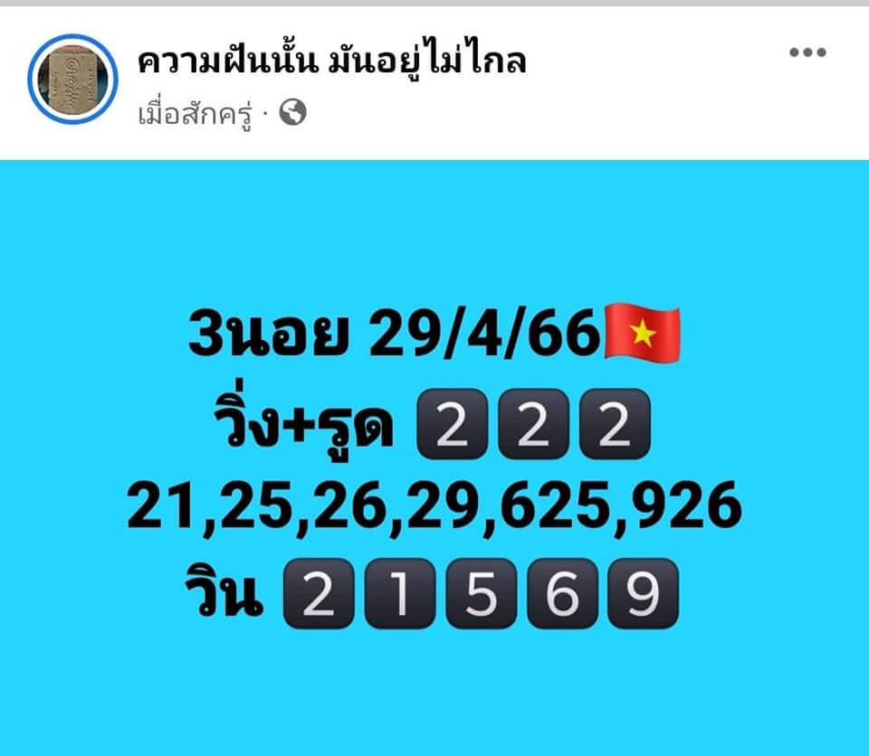 แนวทางหวยฮานอย 29/4/66 ชุดที่ 2