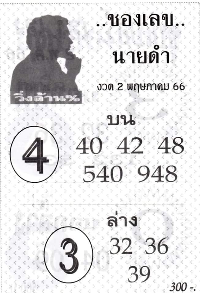 เลขนายดำ 2/5/66